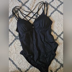 La Blanca one piece strappy bathing suit size 8